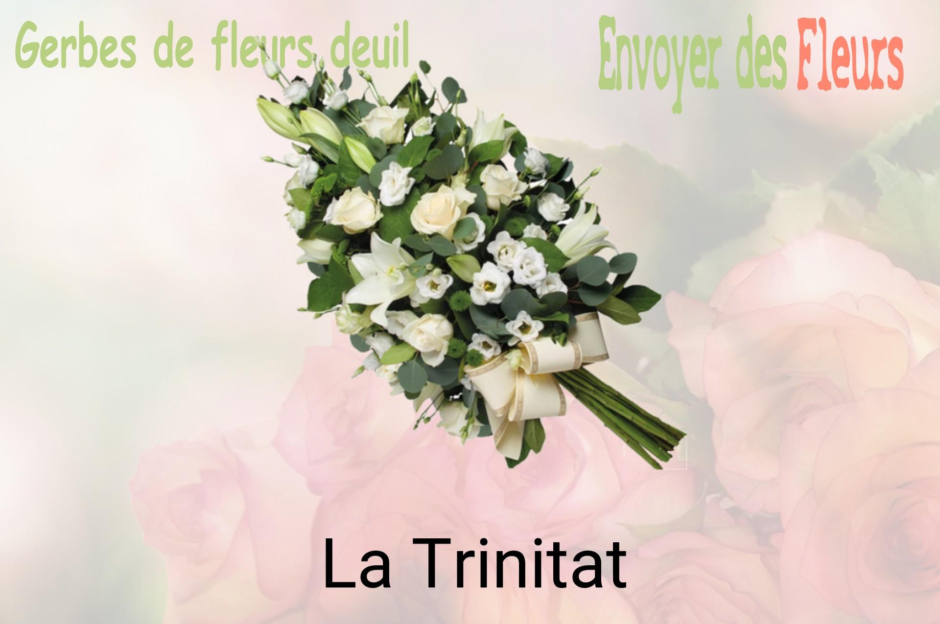 Gerbe de fleurs de deuil livrée à La Trinitat